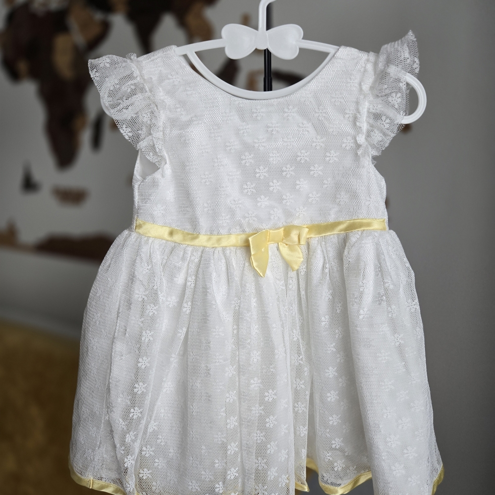 Nannette Baby White Lace Dress 12M Formal